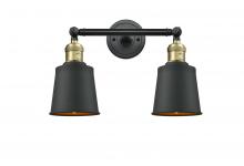 Innovations Lighting 208-BAB-M9-BK-LED - Addison - 2 Light - 16 inch - Black Antique Brass - Adjustable Bath Vanity Light