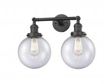 Innovations Lighting 208-OB-G204-8 - Beacon - 2 Light - 19 inch - Oil Rubbed Bronze - Adjustable Bath Vanity Light