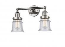 Innovations Lighting 208-PN-G184S-LED - Canton - 2 Light - 17 inch - Polished Nickel - Adjustable Bath Vanity Light