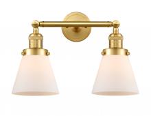 Innovations Lighting 208-SG-G61 - Cone - 2 Light - 16 inch - Satin Gold - Adjustable Bath Vanity Light