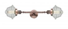Innovations Lighting 208L-AC-G534-LED - Oxford - 2 Light - 8 inch - Antique Copper - Adjustable Bath Vanity Light