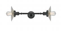 Innovations Lighting 208L-BK-G2 - Halophane - 2 Light - 9 inch - Matte Black - Adjustable Bath Vanity Light