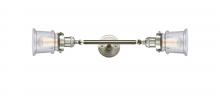 Innovations Lighting 208L-SN-G184S-LED - Canton - 2 Light - 6 inch - Brushed Satin Nickel - Adjustable Bath Vanity Light