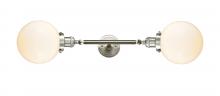 Innovations Lighting 208L-SN-G201-8 - Beacon - 2 Light - 8 inch - Brushed Satin Nickel - Adjustable Bath Vanity Light