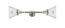 Innovations Lighting 208L-SN-G44 - Cone - 2 Light - 8 inch - Brushed Satin Nickel - Adjustable Bath Vanity Light