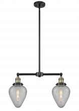 Innovations Lighting 209-BAB-G165-LED - Geneseo - 2 Light - 21 inch - Black Antique Brass - Stem Hung - Adjustable Island Light
