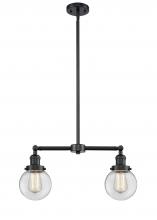 Innovations Lighting 209-OB-G202-6 - Beacon - 2 Light - 23 inch - Oil Rubbed Bronze - Stem Hung - Adjustable Island Light