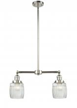 Innovations Lighting 209-PN-G302-LED - Colton - 2 Light - 22 inch - Polished Nickel - Stem Hung - Adjustable Island Light