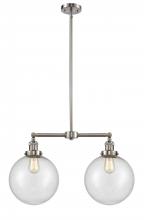 Innovations Lighting 209-SN-G204-10 - Beacon - 2 Light - 25 inch - Brushed Satin Nickel - Stem Hung - Adjustable Island Light