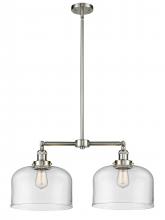 Innovations Lighting 209-SN-G72-L - Bell - 2 Light - 21 inch - Brushed Satin Nickel - Stem Hung - Adjustable Island Light