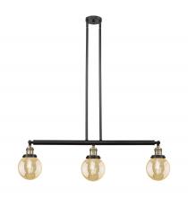 Innovations Lighting 213-BAB-G208-6 - Beacon - 3 Light - 39 inch - Black Antique Brass - Stem Hung - Adjustable Island Light