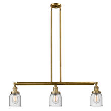 Innovations Lighting 213-BB-G54 - Bell - 3 Light - 38 inch - Brushed Brass - Stem Hung - Adjustable Island Light