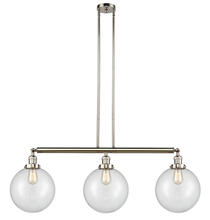 Innovations Lighting 213-PN-G202-10 - Beacon - 3 Light - 42 inch - Polished Nickel - Stem Hung - Adjustable Island Light