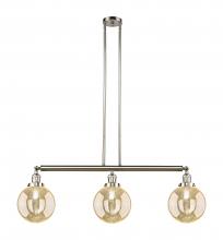 Innovations Lighting 213-PN-G208-8 - Beacon - 3 Light - 41 inch - Polished Nickel - Stem Hung - Adjustable Island Light
