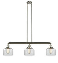 Innovations Lighting 213-SN-G72 - Bell - 3 Light - 41 inch - Brushed Satin Nickel - Stem Hung - Adjustable Island Light
