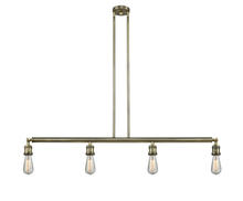 Innovations Lighting 214NH-AB - Bare Bulb 4 Light Island Light