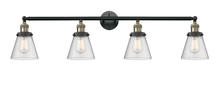 Innovations Lighting 215-BAB-G64 - Cone - 4 Light - 42 inch - Black Antique Brass - Adjustable Bath Vanity Light