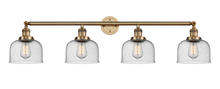Innovations Lighting 215-BB-G74 - Bell - 4 Light - 44 inch - Brushed Brass - Adjustable Bath Vanity Light