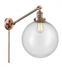 Innovations Lighting 237-AC-G204-12 - Beacon - 1 Light - 12 inch - Antique Copper -Adjustable Swing Arm