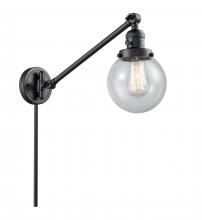 Innovations Lighting 237-BK-G204-6 - Beacon - 1 Light - 6 inch - Matte Black -Adjustable Swing Arm