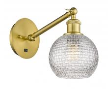 Innovations Lighting 317-1W-SG-G122C-6CL - Athens - 1 Light - 6 inch - Satin Gold - Adjustable Sconce