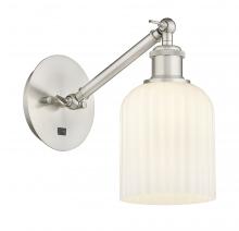 Innovations Lighting 317-1W-SN-G559-5GWH - Bridal Veil - 1 Light - 5 inch - Brushed Satin Nickel - Adjustable Sconce
