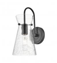 Innovations Lighting 385-1W-BK-G385-5CL - Nichole - 1 Light - 6 inch - Matte Black - Sconce