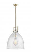 Innovations Lighting 411-1SL-BB-G412-18SDY - Newton Bell - 1 Light - 18 inch - Brushed Brass - Pendant