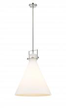 Innovations Lighting 411-1SL-PN-G411-18WH - Newton Cone - 1 Light - 18 inch - Polished Nickel - Cord hung - Pendant