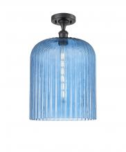 Innovations Lighting 516-1C-BK-G559-12BL - Bridal Veil - 1 Light - 5 inch - Matte Black - Semi-Flush Mount