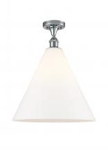 Innovations Lighting 516-1C-PC-GBC-161 - Berkshire - 1 Light - 16 inch - Polished Chrome - Semi-Flush Mount