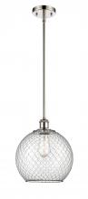 Innovations Lighting 516-1S-PN-G122-10CBK-LED - Farmhouse Chicken Wire - 1 Light - 10 inch - Polished Nickel - Mini Pendant