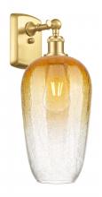 Innovations Lighting 516-1W-SG-G484-7AM - Brookhaven Flute - 1 Light - 7 inch - Satin Gold - Sconce