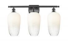 Innovations Lighting 516-3W-OB-G484-7OP - Brookhaven Flute - 3 Light - 27 inch - Oil Rubbed Bronze - Bath Vanity Light