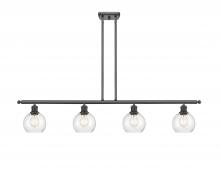 Innovations Lighting 516-4I-BK-G124-6 - Athens - 4 Light - 48 inch - Matte Black - Cord hung - Island Light