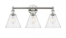 Innovations Lighting 616-3W-PN-GBC-84 - Berkshire - 3 Light - 26 inch - Polished Nickel - Bath Vanity Light