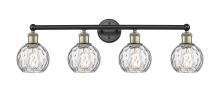 Innovations Lighting 616-4W-BAB-G1215-6 - Athens Water Glass - 4 Light - 33 inch - Black Antique Brass - Bath Vanity Light