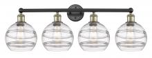 Innovations Lighting 616-4W-BAB-G556-8CL - Rochester - 4 Light - 35 inch - Black Antique Brass - Bath Vanity Light