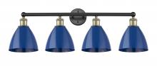 Innovations Lighting 616-4W-BAB-MBD-75-BL - Plymouth - 4 Light - 35 inch - Black Antique Brass - Bath Vanity Light