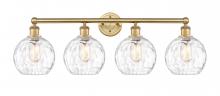 Innovations Lighting 616-4W-BB-G1215-8 - Athens Water Glass - 4 Light - 35 inch - Brushed Brass - Bath Vanity Light