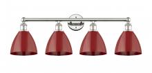 Innovations Lighting 616-4W-PN-MBD-75-RD - Plymouth - 4 Light - 35 inch - Polished Nickel - Bath Vanity Light