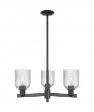 Innovations Lighting 716-3CR-BK-G559-5SDY - Bridal Veil - 3 Light - 18 inch - Matte Black - Flush Mount