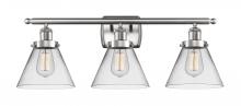 Innovations Lighting 916-3W-SN-G42-LED - Cone - 3 Light - 28 inch - Brushed Satin Nickel - Bath Vanity Light