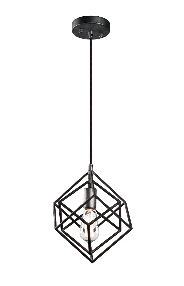 Geometry Series Rusty Black Pendant