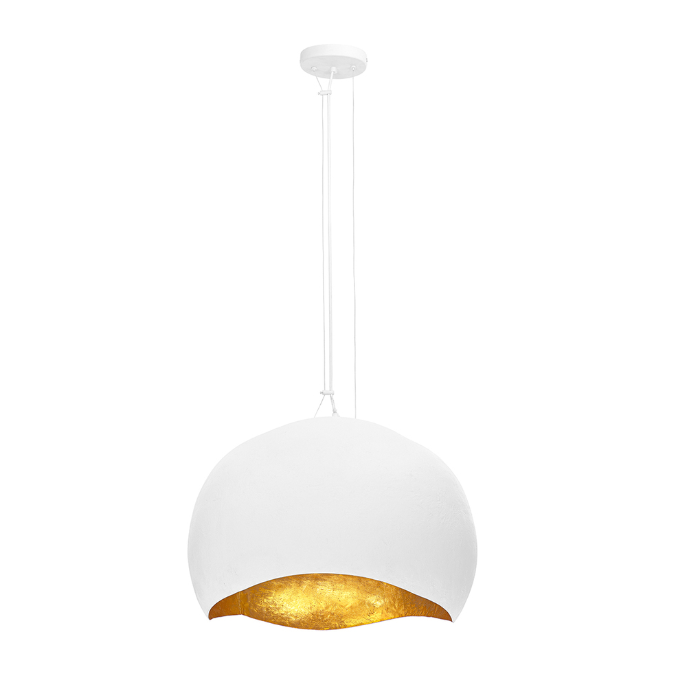 BALEIA, 3LT 24IN PEND, WHT&GLD
