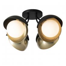 Hubbardton Forge 121376-SKT-10-86-GG0711 - Brooklyn 4-Light Double Shade Semi-Flush