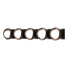 Hubbardton Forge 201379-SKT-14-14-GG0711 - Brooklyn 5-Light Straight Double Shade Bath Sconce