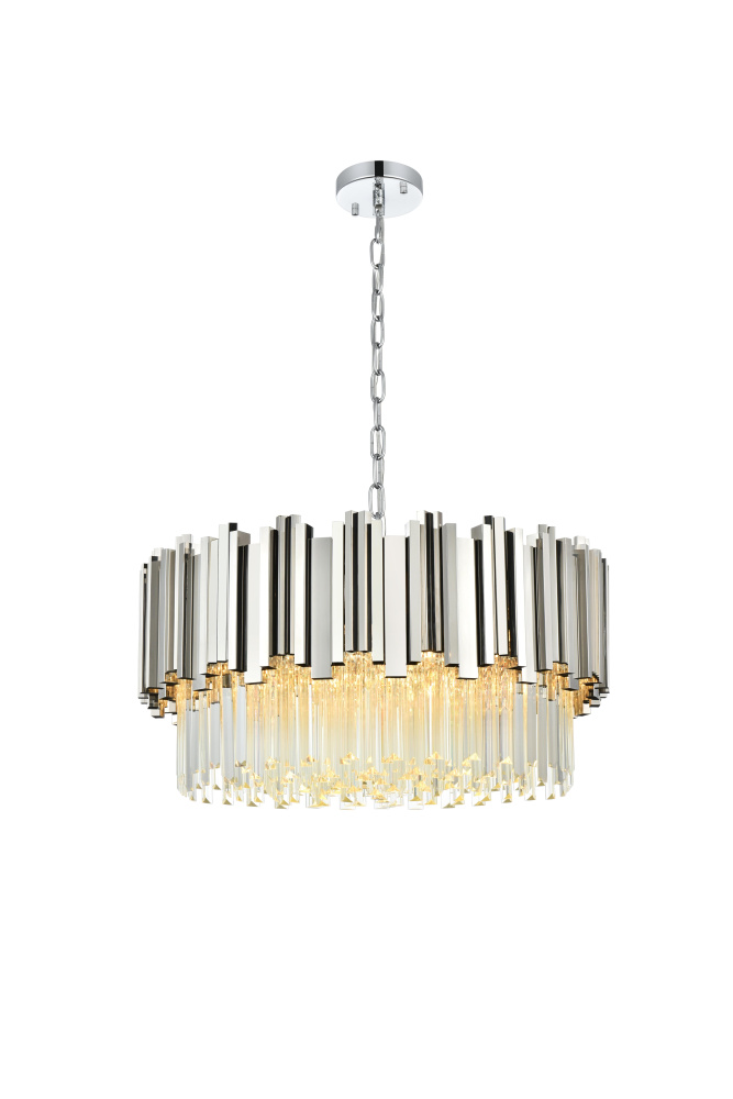 Pendant D24"H14"L8 Chrome