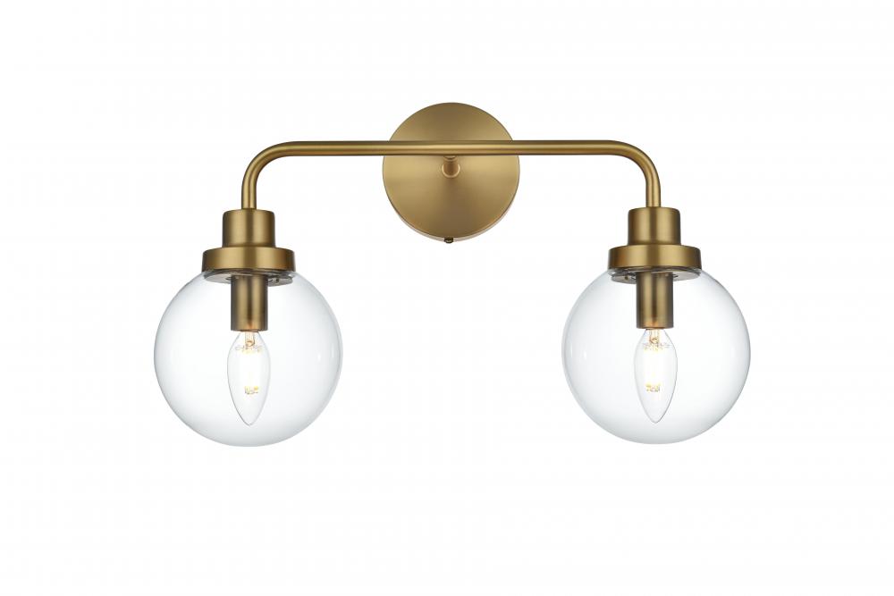 Hanson Wall Sconce L18.6"H11.7"E7.7"  C/GL Satin Gold