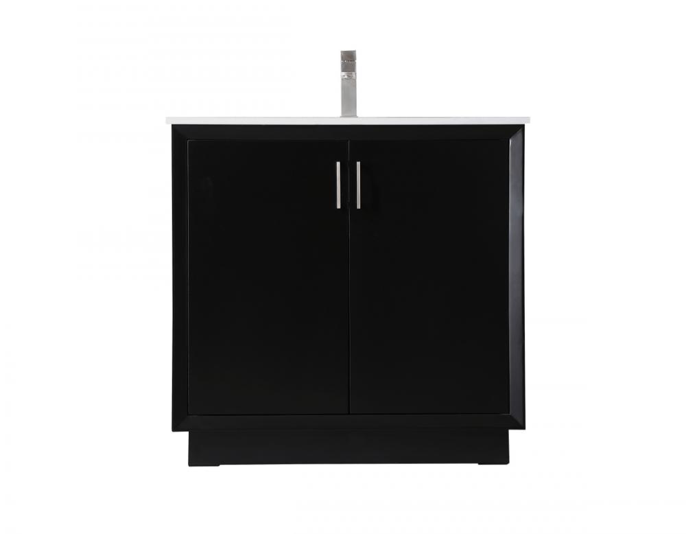 Vanity Cabinet 2Dr 36"W x 22"D x 35"H black